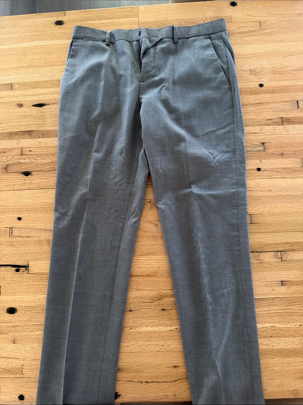 Express Classic Men's Gray Dress Pants - Sleek Professional Trousers 32x34